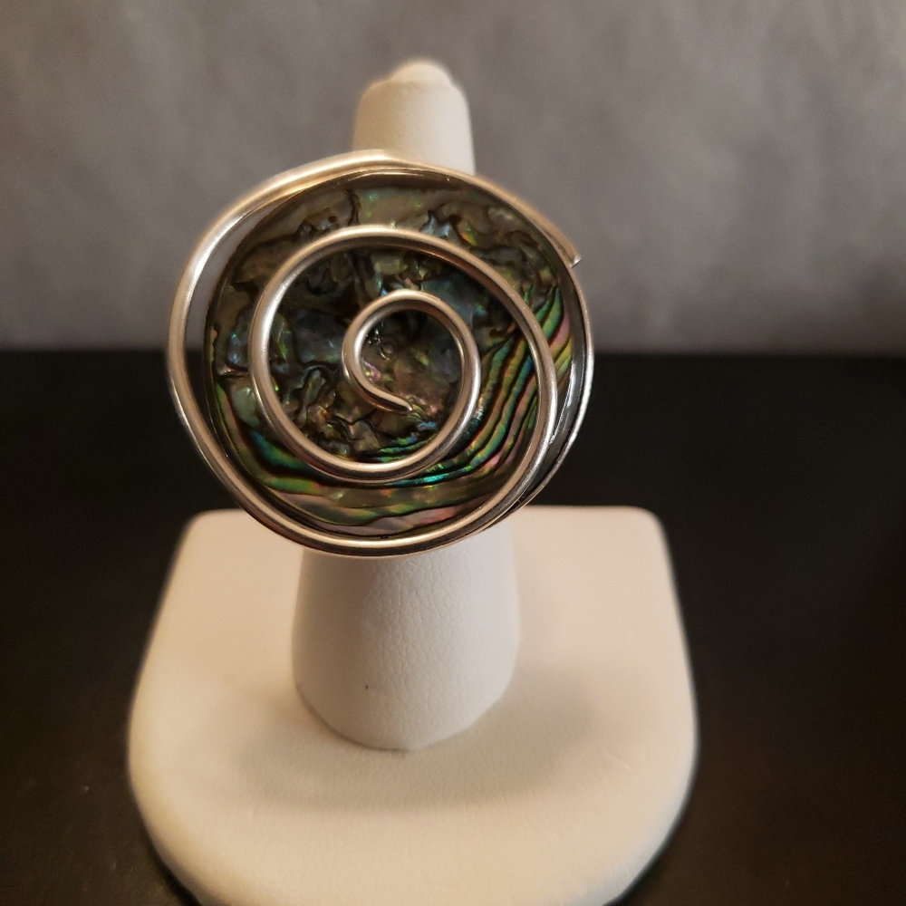 Silver Circular Ring Size 7